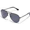 Hawkers HAWK, Occhiali da sole Unisex - Adulto, Grey Polarized · Black Ct, Taglia unica