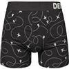 Dedoles Boxer Shorts Uomo & Bambino Mutande Intimo Cotone con Tanti Design Divertenti, Colore: Nero, Disegno: Rotta Aerea (Boxer Aderenti), Taglia: S