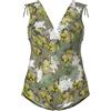 Ulla Popken Costume da Bagno con Design Ispirato alla Giungla, Coppe morbide, Ferretto e Materiale Riciclato Verde Muschio 46 846630427-46