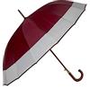VIRSUS 1 Ombrello Grande G529B di colore bordeaux con fascia da Uomo e Donna - Antivento, Automatico, Manico e Asta effetto Legno, pioggia inverno 16 Stecche