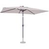 VONROC Ombrellone da giardino Rapallo 200x300 cm con Inclinazione Regolabile, UPF 50+, Manovella Facile e Copertura Protettiva Inclusa Beige