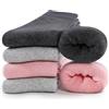 inaWarm Calzini Invernali Donna-Cotone Con Pelo di Frotte, Spessi e Comodi, Per Casa e Fuori, 6 Paia, Taglie 35-38 39-42, Scolore e Rigati