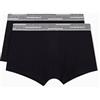 Emporio Armani Boxer da Uomo con Logo Allover Elastico, Confezione da 2, Nero, L, Nero, L