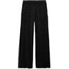 Marks & Spencer Pantaloni a Gamba Larga in Velluto Stropicciato da Donna Nero