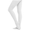 Wikoan Collant da Donna Leggings da Danza 80 Denari Collant Antiscivolo con Piedi,Bianco,S-M