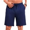 Aseniza Pantaloncini Uomo Estivi Pantaloncini Tuta Uomo Cotone Pantaloni Corti Sportivi Shorts Bermuda con Coulisse e Tasche Casual Blu Navy L
