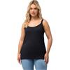 Ulla Popken 704930 - Canottiera da Donna con Spalline Sottili, Taglia Grande Fino a 62+, Slim Fit Grigio Medio. 60