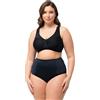 Ulla Popken Reggiseno Sostenitivo Senza Ferretto con Texture Blu Notte 105D 801187139-105D