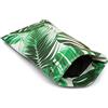 styleBREAKER custodia per occhiali da sole con stampa di palme e panno per la pulizia, custodia per occhiali con chiusura a scatto, unisex 09020086, colore:Verde-Bianco