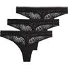 Marks & Spencer 3 Perizomi Body Soft™ in Pizzo da Donna Nero