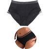 comeondear Slip Donna Taglie Forti Pizzo Mutande Brasiliana Elasticizzate Mutandine Vita Media Perizoma Donna Seducente Mini Slip Femminile Biancheria Intima Lingerie Underwear Bikini Nero,XXL
