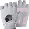 CAMBIVO Guanti da Palestra per Uomo e Donna, Traspiranti con Presa Antiscivolo, Design Ergonomico per Allenamento, Fitness e Corsa, Grigio e Rosa, L