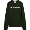 Champion Legacy - Maglietta a Maniche Lunghe da Uomo, con Grafica, L, Verde, Verde, L