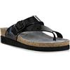 Mephisto - Sandalo infradito da donna, Helen, stile zoccolo, Vernice nera, 42 EU