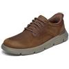 Skechers Uomo Garza Duran Slip-In ALLENATRICE, Dark Brown Leather / Synthetic, 41 EU