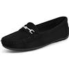 DREAM PAIRS Mocassini Donna Scarpe Pelle Scamosciata di Guida Comfort Scarpe Classico Loafers,Size 38,Kaki-Scamosciato,SDLS2205W-NEW-E
