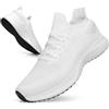 Giniros Scarpe Uomo Sneakers Traspiranti Mesh Ginnastica Corsa Camminata Casual Sportive Palestra Trekking Tennis Trail Basket Comode Outdoor Fitness Jogging Nero Puro 44EU