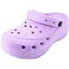 JOMIX Zoccoli Donna con Zeppa Sabot Estivi Platform Ciabatte in Gomma Morbida per Casa Mare Giardino e Lavoro Sanitari Traspiranti Leggeri WEG250745, Beige, 37 EU