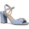Geox D New ERAKLIA 80 A, Sandalo con Tacco Donna, Lt Blue, 41 EU