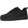 LUCKY STEP Sneakers Moda Donna Scarpe da Tennis Bianche Basse in Pelle con Pietre Luccicanti(Nero con Strass, 11US-42EU-9UK)