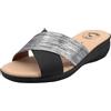 JOMIX Sandali da Donna con Zeppa Ciabatte a Incrocio in Pelle Sintetica, Scarpe Casuali Suola Antiscivolo per Primavera Estate Made In Italy ITD2603 (Nero, 37)