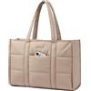LOVEVOOK Borsa Donna, Grande Puffer Borse Università Borsa da Lavoro porta PC 15,6 Pollici, Tote Bag Shopper Borse Tracolla per Ufficio Insegnante Docente Scuola