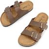 JOMIX Ciabatte Sandali Donna Estivi per Casa e Tempo Libero Pantofole Doppia Fibbia Regolabile Plantare Anatomico in Sughero Suola Antiscivolo WCX250343 Nero 41