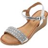 JOMIX Sandali Zeppa Donna Estivi Comodi Eleganti Platform Plateau Alte Tacco Largo Mare Spiaggia SD8212-1 (Nero, 39)