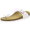 AFS-Schuhe 2107, sandali da donna alla moda, in pelle, comode pantofole con plantare, Made in Germany, bianco, 43 EU