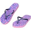 JOMIX Infradito Donna Estive con Stampa Leopardata Ciabatte Piatto Comodo Scarpette Sandali Antiscivolo per Mare e Piscina, WEI260055, Viola, 39 EU