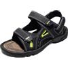 JOMIX Sandali Uomo Estivi in Eco-Pelle Sportivi Trekking Casa Mare Spiaggia SU2053 (Nero, 46)