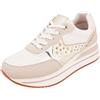 JOMIX Sneakers Donna Casual Scarpe Eleganti Sportive con Comode Zeppa Suola Antiscivolo per Passeggiate Viaggi e Lavoro WSC255007, Beige, 40 EU