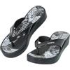 JOMIX Infradito Donna Zeppa Ciabatte Estivi Comodo con Motivo Foglie Tropicali Sandali Antiscivolo in EVA per Mare e Piscina, WEI260456, Fuxia, 39 EU