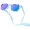 BABY SUNNIES Occhiali da sole polarizzati per bambini, con cinturino, infrangibili, flessibili, per neonati da 0 a 24 mesi, Pesce Blu, Baby