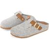 PERLETTI Sabot Donna Comode Leggere in Feltro - Ciabatte Casa Autunno Inverno Suola Antiscivolo Chiuse con Fibbia Regolabile - Pantofole Calde da Donna Sandali Comfort Ragazza (Feltro Grigio, EU 39)