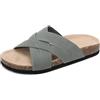 ARRIGO BELLO Ciabatte Donna Comodi Sandali In Pelle Moda Antiscivolo Pantofole Arco Del Piede Supporto Estate All'aperto Muli Taglia 36-41(C Blu,Numeric 40)
