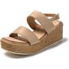 JOMIX Sandali Donna Estive Ciabatte Ragazze Estate a Fasce Pantofole Eleganti Fibbia Comode Mare Spiaggia Casual SD9121 (Beige,40)