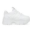 BOSANOVA Scarpe con Total Look Bianco, Dettaglio Trekking sui Lacci e Leggera Suola Platform da 6,5 cm. Chiusura con lacci. Scarpe da donna, bianco, 37 EU