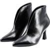 JOMIX Stivaletti Donna Stivali a Punta con Tacco a Spillo Stivali con Tacco Alto Stivaletti in Pelle Stivaletti Eleganti Alla Moda AX2160（Nero,40）