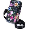BAGZY Portacellulare Da Collo Donna in Nylon 6,7 Pollici Piccola Borsa a Tracolla Donna Fiori per Cellulare con Tracolla Tracolla Rimovibile