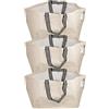Ikea GORSNYGG 205.041.94 - Borsa grande riutilizzabile, con manici a righe, 57 x 37 x 39 cm, 71 l, 205.041.94 - Set di 3, Beige, Large - 71L, FRAKTA