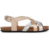 Geox Ragazza J Chilene Gir Sandal, Dk Rose Silver, 30 EU