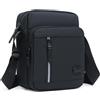 Kommodum - Tracolla da uomo Borsa Borsello Casual Borse a Tracolla a Spalla Monospalla per Uomini Messenger Bag Impermeabile multitasche km25 (Grigio)