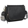 GLITZALL Borsa a Tracolla Da Donna Piccola,in Pelle PU Nero2