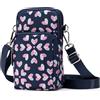 SUCIKORIO Borsetta Impermeabile Nylon Donna, Piccolo Porta Cellulare Borsa Tracolla Regolabile Per Scuola, Viaggi, Shopping