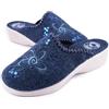 JOMIX Pantofole Donna Invernali Ortopediche con Zeppa Ciabatte Anatomiche Feltro Calde con Paillettes Cuore Ciabatte Ergonomiche Inverno da Casa Comode per Signora e Anziana ITD2431 Blu 39