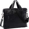 BACCINI® Borsa tracolla porta pc vera pelle LEANDRO grande cartella per laptop computer portatile Messenger portadocumenti Business uomo donna nero prodotto artigianale