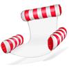 Balinco Materassino ad aria per piscina, sedia gonfiabile, sedia acquatica con schienale e braccioli, seggiolino galleggiante, sedia per piscina, sedia da sole, sedia relax in acqua (Rosso/Bianco)