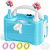 JORETLE Pompa per Palloncini Elettrica Portatile, 220-240V Macchina per Gonfiare Palloncini Elettrico, Pompa Aria per Palloncini Elettrica con 2 Boccagli Modalità per Compleanni, Matrimoni Decorazioni