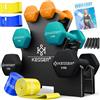Kesser® Manubri in neoprene, 12-18 kg, supporto, stoccaggio, esercizi